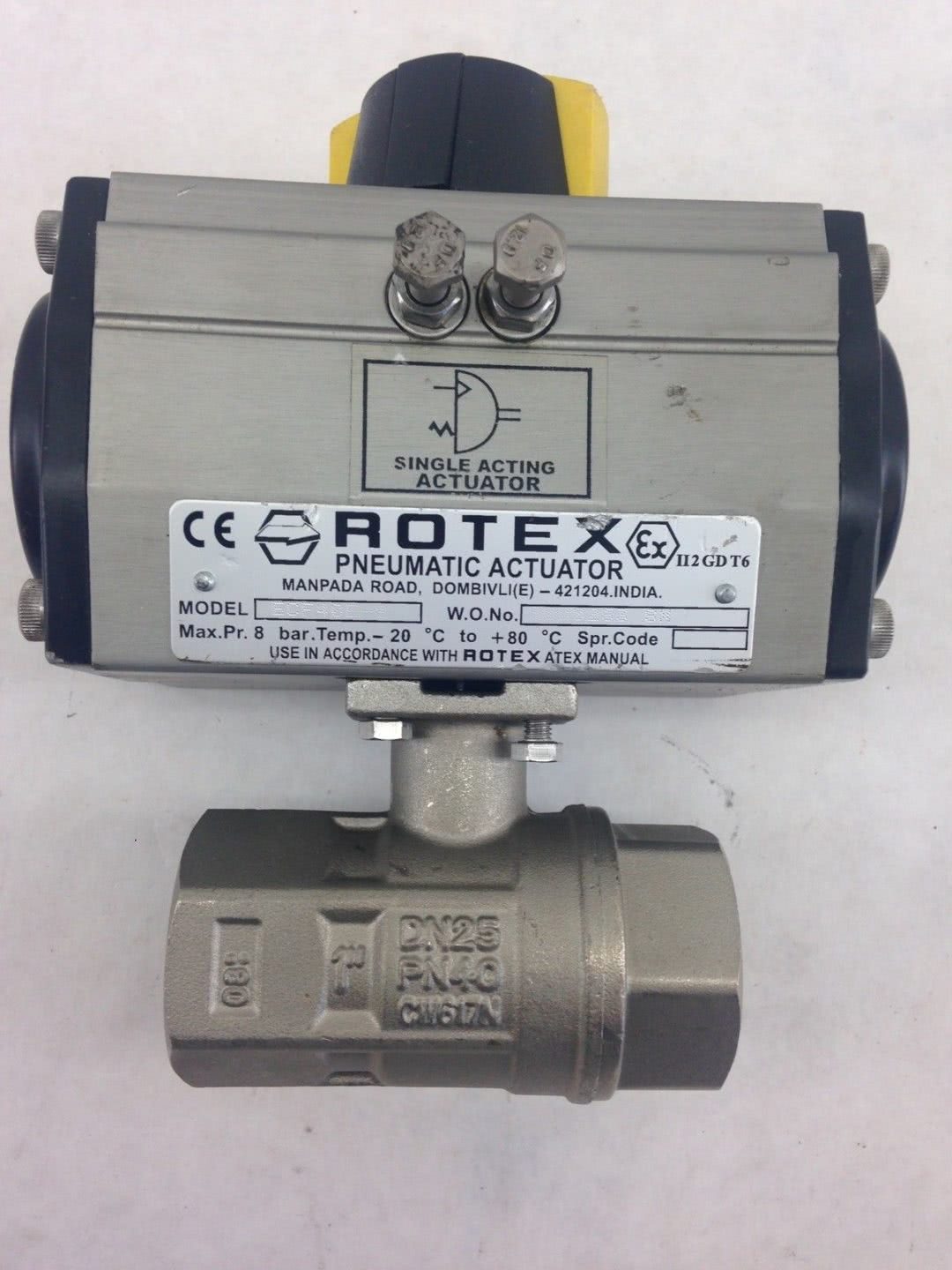 ROTEX PNEUMATIC ACTUATOR VALVE ECF40E8 (H335)