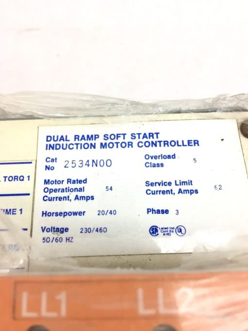 NEW NORDIC 2534N00 DUAL RAMP SOFT START MOTOR CONTROLLER 20/40 HP, 3 PHASE, B381 2