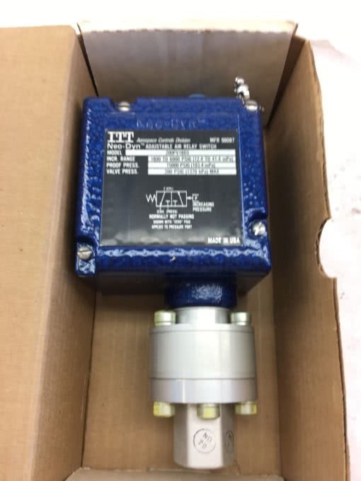 NEW IN BOX ITT Neo-Dyn 200PV18D3 Adjustable Air Relay Switch PRESSURE VALVE B250 1