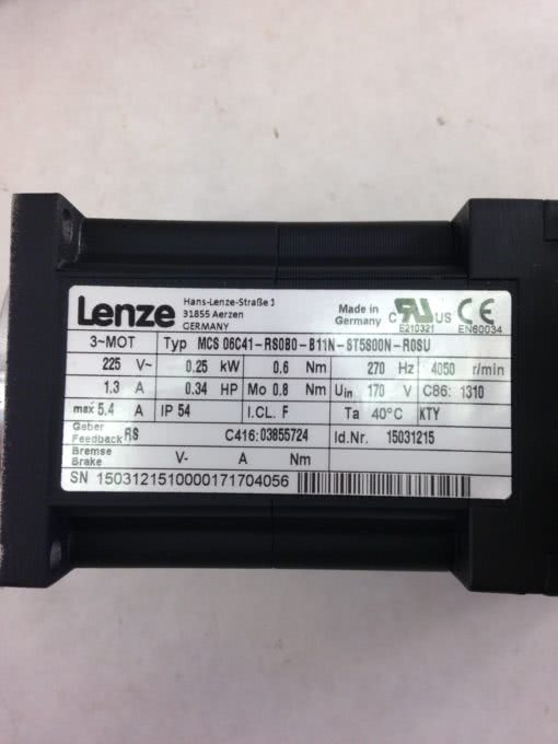 LENZE MCS 06C41-RS0B0-B11N-ST5S00N-R0SU SEREVO MOTOR (B407) 2