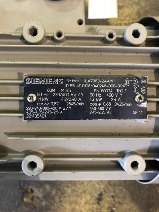 SIEMENS 1LA7083-2AA11 1.1KW-1