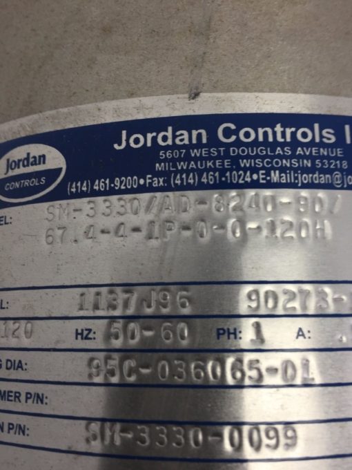 JORDAN CONTROLS SM-3330/AD-8240-90/67