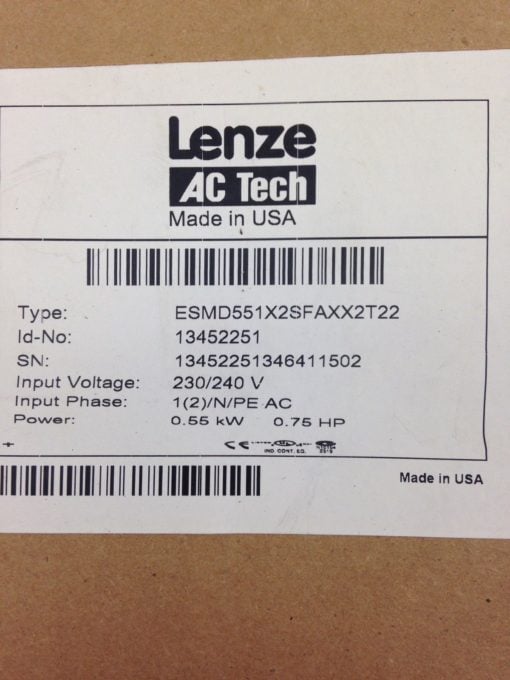 LENZE ESMD551X2SFAXX2T22 NEW IN SEALED BOX (H336) 2