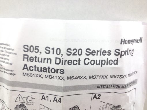 HONEYWELL S20010-SW2 FOLDING ACTUATOR with SPRING RETURN, PLUG-IN MOUNT (B408) 4