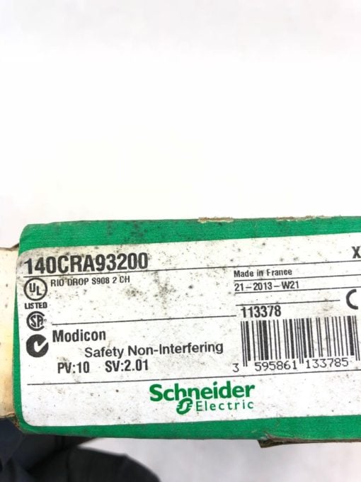 SEALED SCHNEIDER ELECTRIC 140CRA93200 REMOTE DROP S908 2 CHANNEL, MODICON (B452) 2