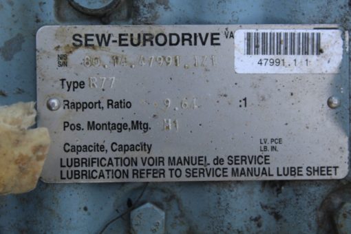 sew-eurodrive type KA67TDT100L4 with type 977 converter *used* (P17) 2
