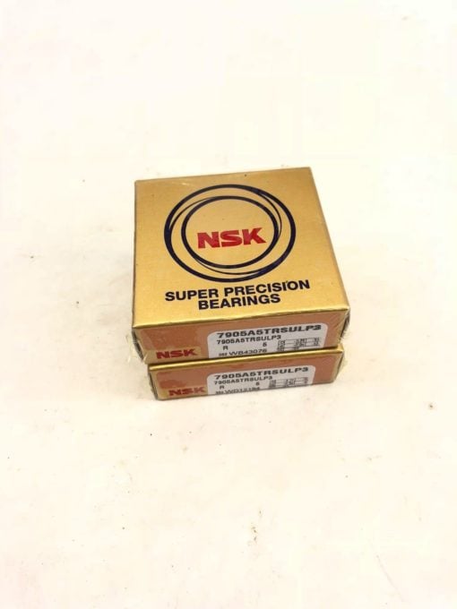 LOT OF 2 NEW IN BOX NSK 7905A5TRSULP3 PRECISION ANGULAR CONTACT BEARING (F269) 1