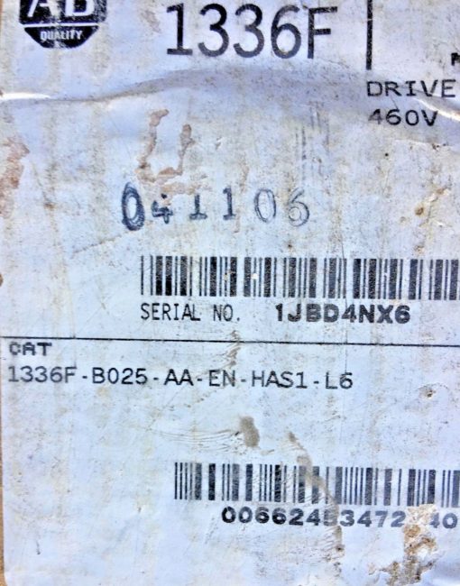 GENUINE ALLEN BRADLEY 1336F-B025-AA-EN-HAS1-L6 PLUS II DRIVE 380-480VAC (CONX E) 2