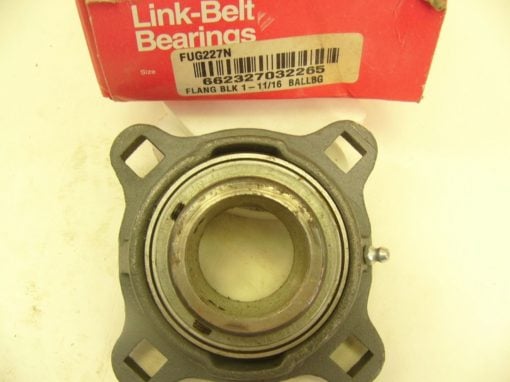 Link-Belt FUG227N 1-11/16″ Four-Bolt Flange Bearing New In Box (F78) 1