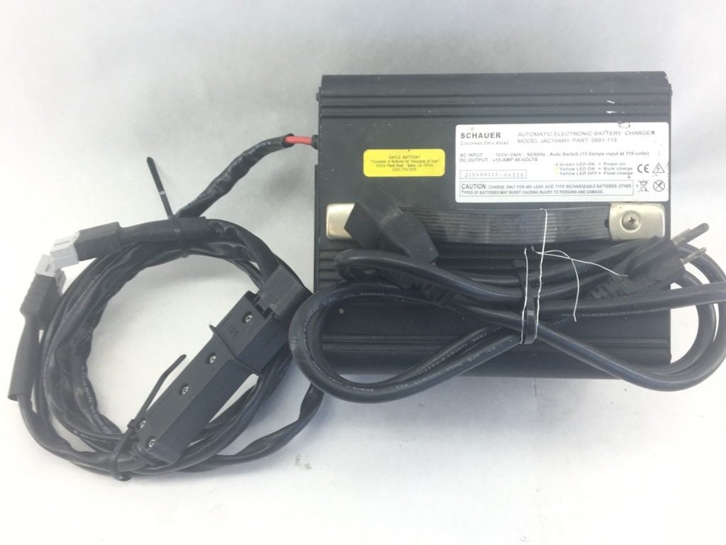 SCHAUER JAC1548H BATTERY CHARGER 48 VOLT, 15 AMP DC OUTPUT 0891113(B456)