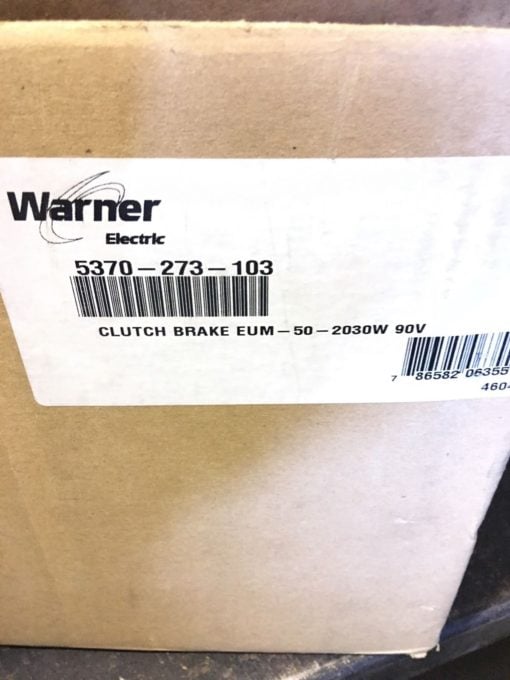 NEW IN BOX WARNER ELECTRIC 5370-273-103 CLUTCH BRAKE EUM-50-2030W 90V, (B133) 2