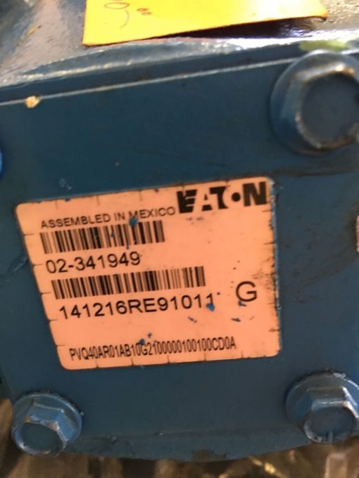 NEW EATON 02-341949 PVQ40AR01AB10G2100000100100CD0A HYDRAULIC PUMP, (HP PT) 2