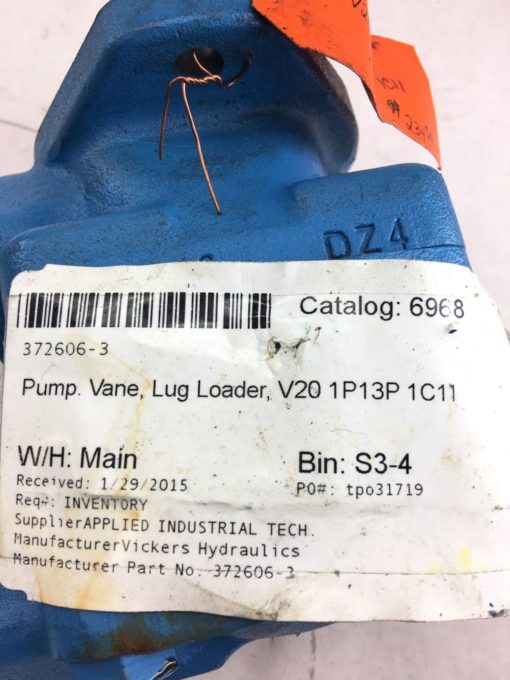 NEW VICKERS 372606-3 Single Vane Pump V20 1P13P 1C11, FIXED DISPLACEMENT (HP PT) 2