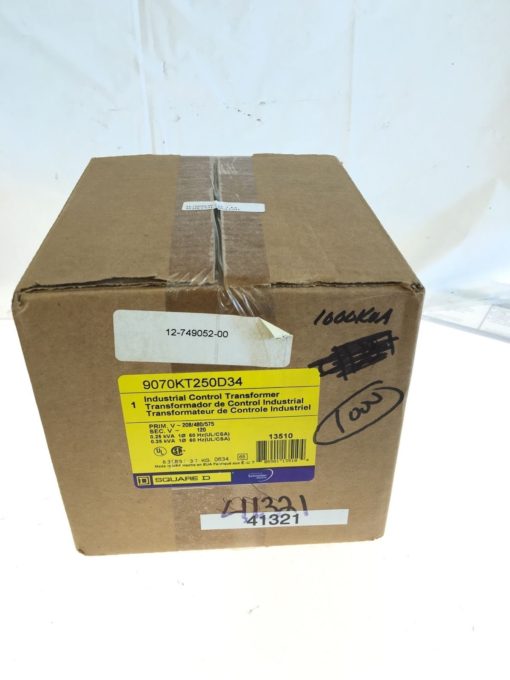 FACTORY SEALED SQUARE D SCHNEIDER ELECTRIC 9070KT250D34 CONTROL TRANSFORMER B158 1