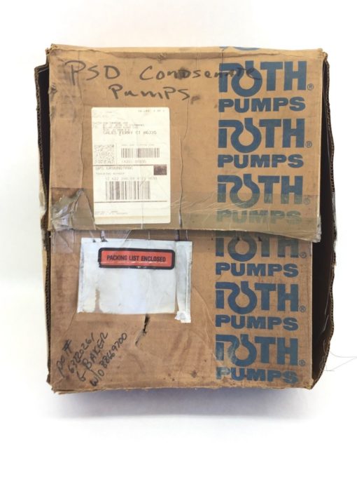 ROTH PSD CONDENSATE END-MT PUMP SVC KIT REPLACEMENT D3K422 F8C001VF V751-4 2