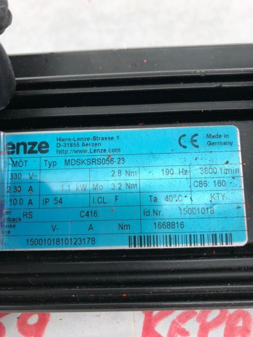 REBUILT LENZE MDSKSRS056-23 SERVO MOTOR, 1