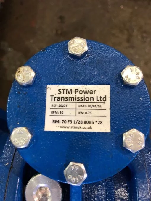 NEW STM RMI 70 F 1/28 80B5 GEAR REDUCER W/ STM 80B4 MOTOR 1/1