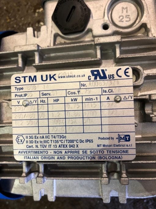 NEW STM RMI 70 F 1/28 80B5 GEAR REDUCER W/ STM 80B4 MOTOR 1/1