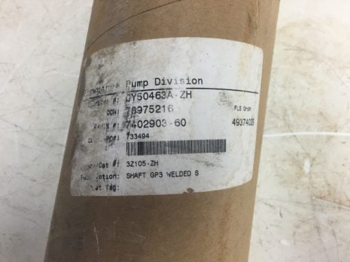 NEW IN PACKAGE Flowserve Pump Division Shaft CY50463A-ZH, Fast Ship! (Belt 34/35 3