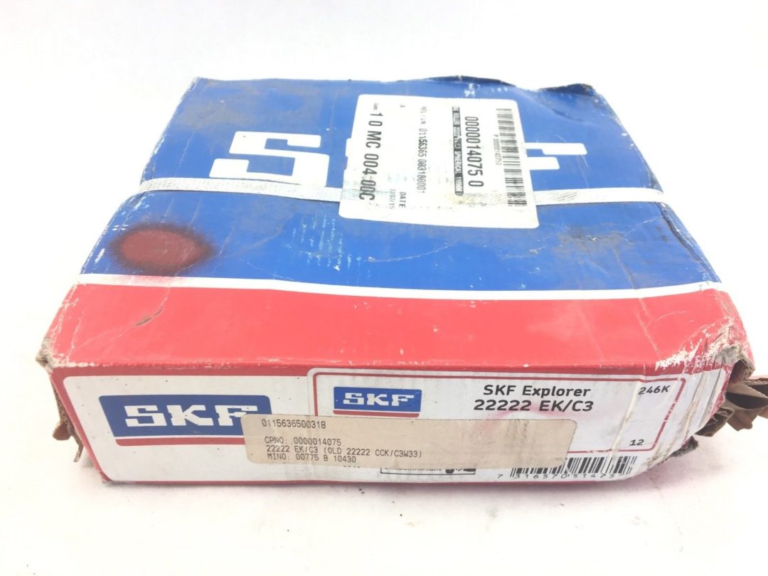 Roulement à Rouleaux Sphériques SKF 22222 EK C3 - Dimensions 110x200x53 Mm, Neuf En Emballage D'origine, Pour Machines Industrielles.