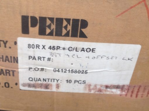 NEW! PEER # 80RX39T+CL+OFFSET LINK ROLLER CHAIN VERIFIED 13-PIECES IN BOX(B125) 1