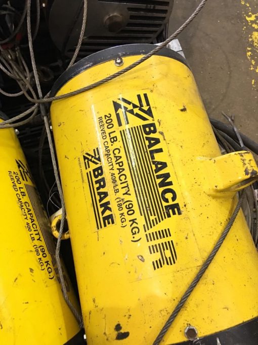 USED ZIMMERMAN BW020120 AIR BALANCING UNIT, 200 LLB POUND CAP AT 100 PSI, (NP10) 1