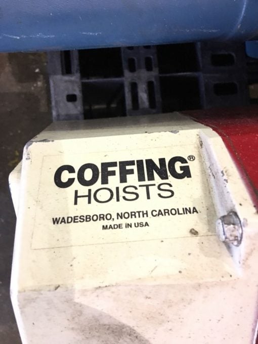USED Coffing Hoist 1/4 Ton Hoist 230/460V, NO CONTROLLER, FAST SHIPPING! (NP10) 2