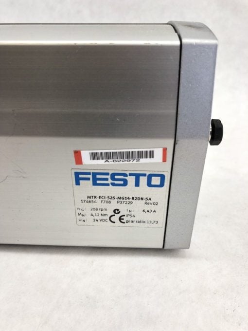 FESTO MTR-ECI-52S-MG14-R2DN-SA COMPACT INTEGRATED SERVO MOTOR 208RPM (B458) 2