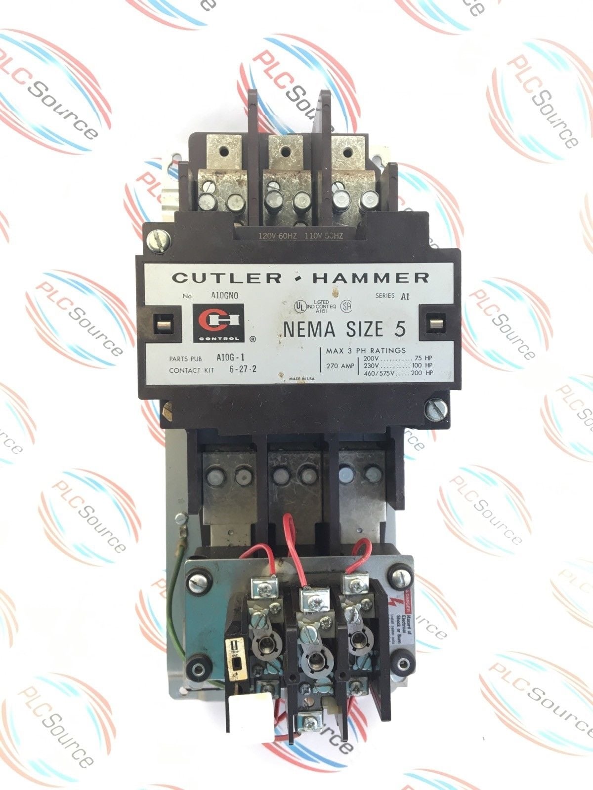 CUTLER HAMMER A10GNO SIZE 5 SERIES-A1 3-PHASE STARTER CONTACTOR (B9)