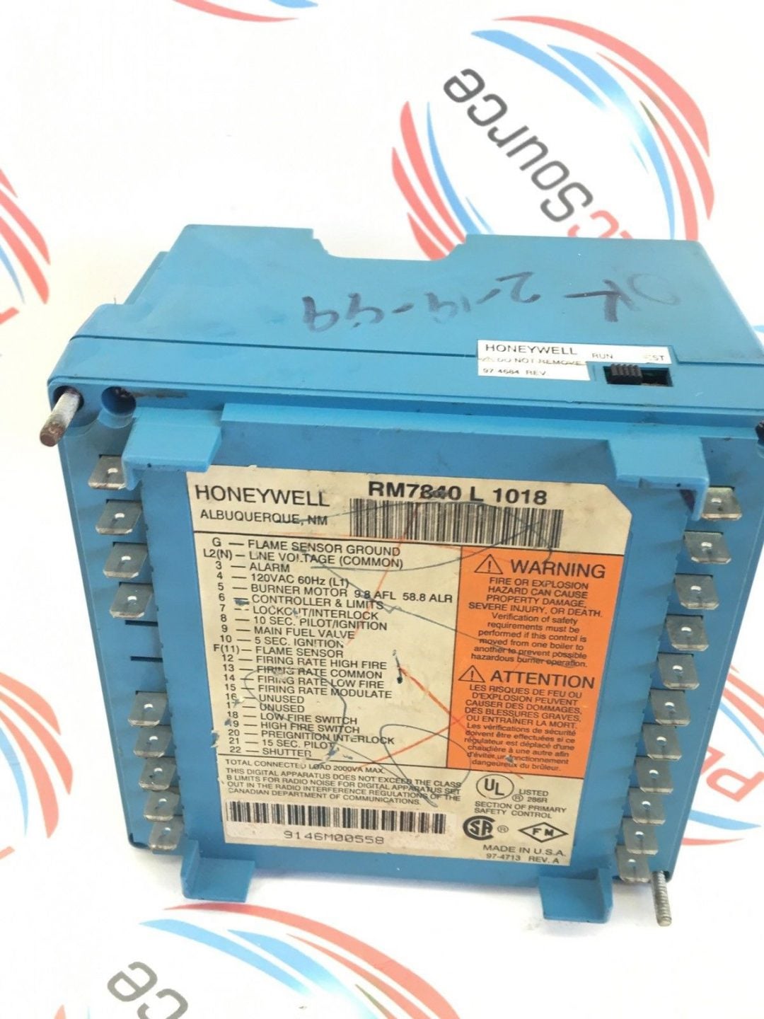 HONEYWELL RM7840L1018 INFARED FLAME AMPLIFIER BURNER CONTROL RELAY MODULE