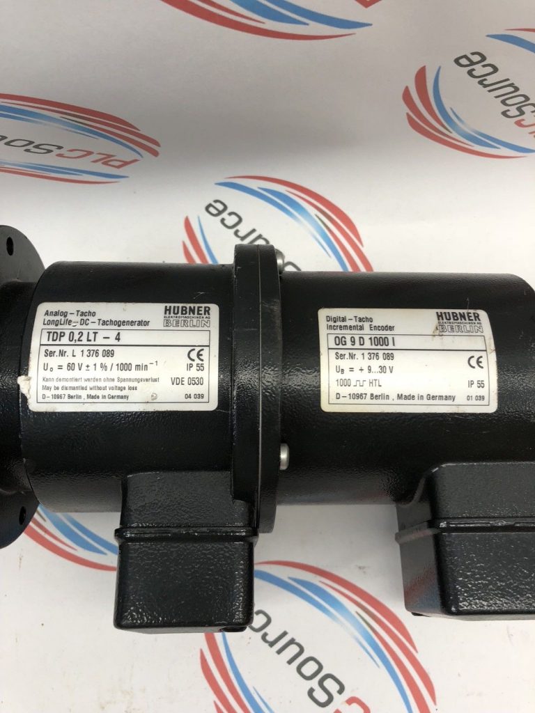 HUBNER TDP 0,2 LT 4 DC TACHOGENERATOR WITH OG 9 D 1000 INCREMENTAL