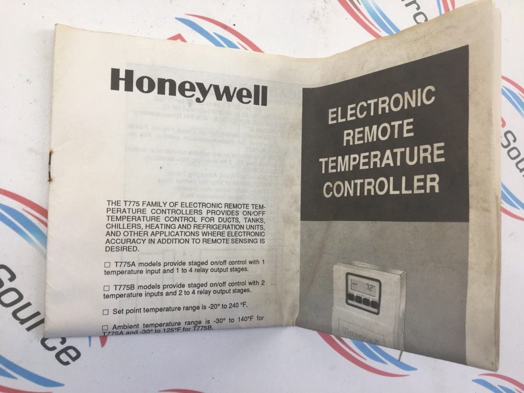 HONEYWELL T775 ELECTRONIC REMOTE TEMPERATURE CONTROLLER