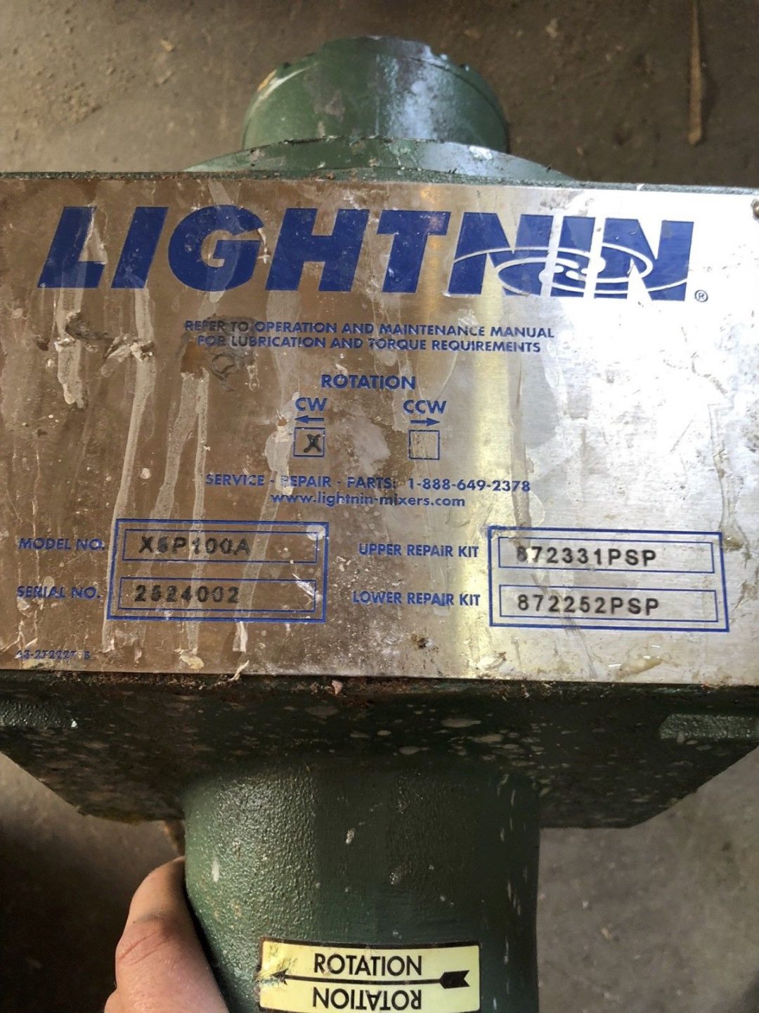 LIGHTNIN X5P100A INDUSTRIAL MIXER AGITATOR
