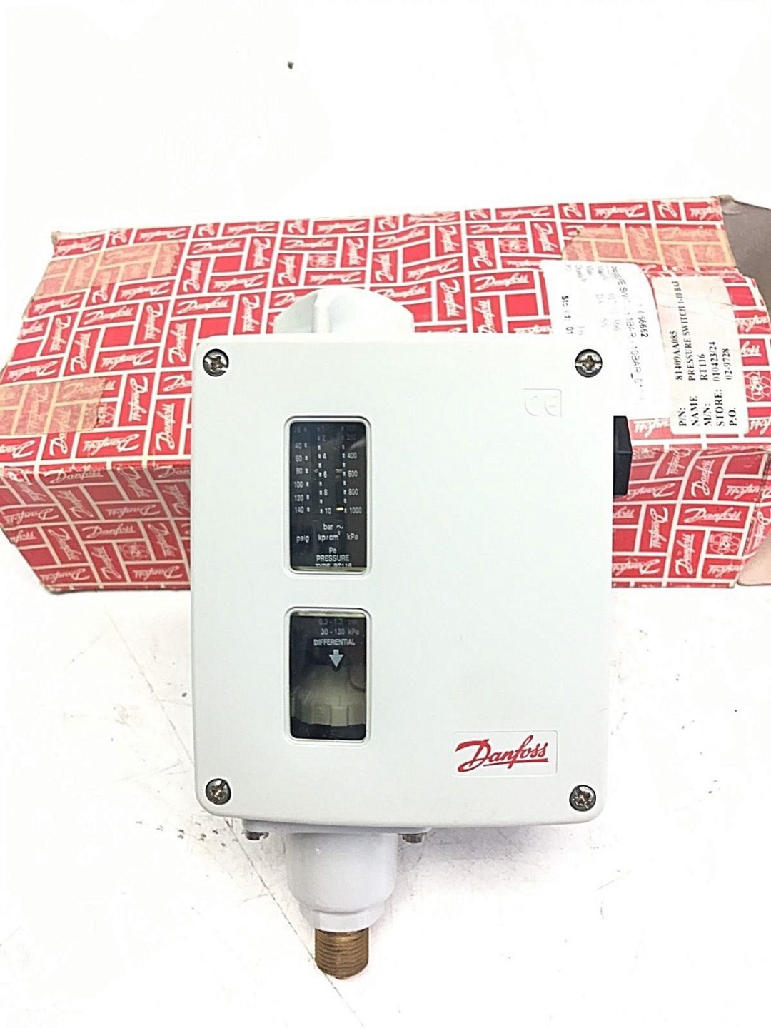DANFOSS RT116 PRESSURE CONTROL SWITCH 110 BAR RANGE 017520366