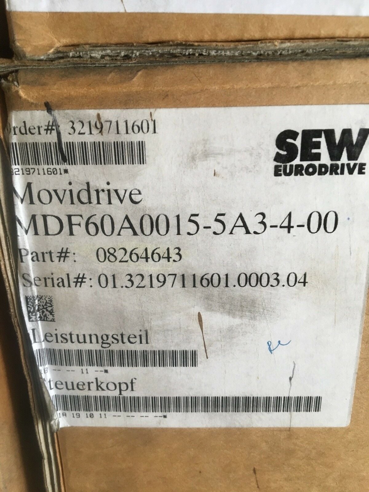 MDF60A0015-5A3-4-00 SEW Eurodrive Movidrive MDF60A0015-5A3-4-OO 
