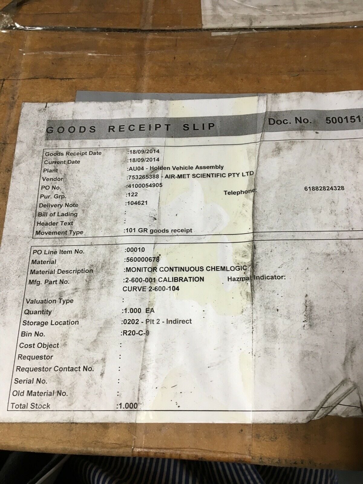 DOD TECHNOLOGIES GAS MONITOR CHEMLOGIC CL1