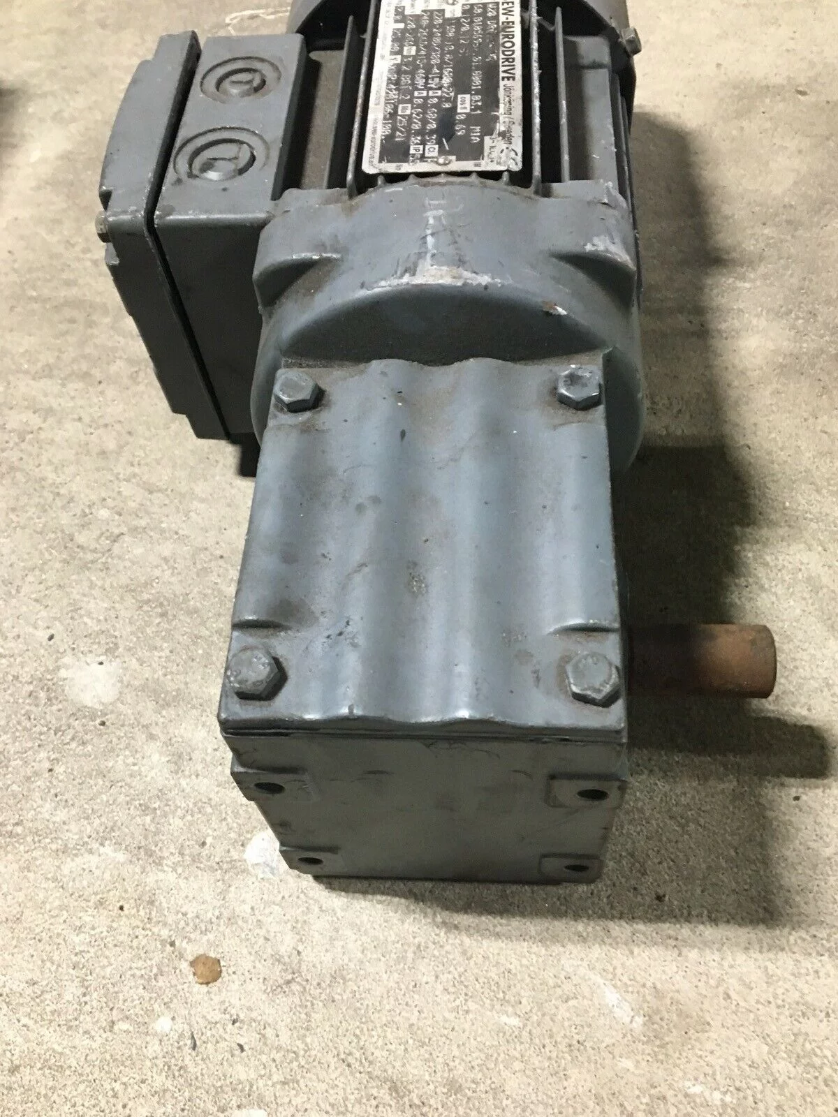 SEW EURODRIVE W20 DR63S4/BR SPIROPLAN GEARMOTOR w/ MOVITRAC 1380RPM - Image 3