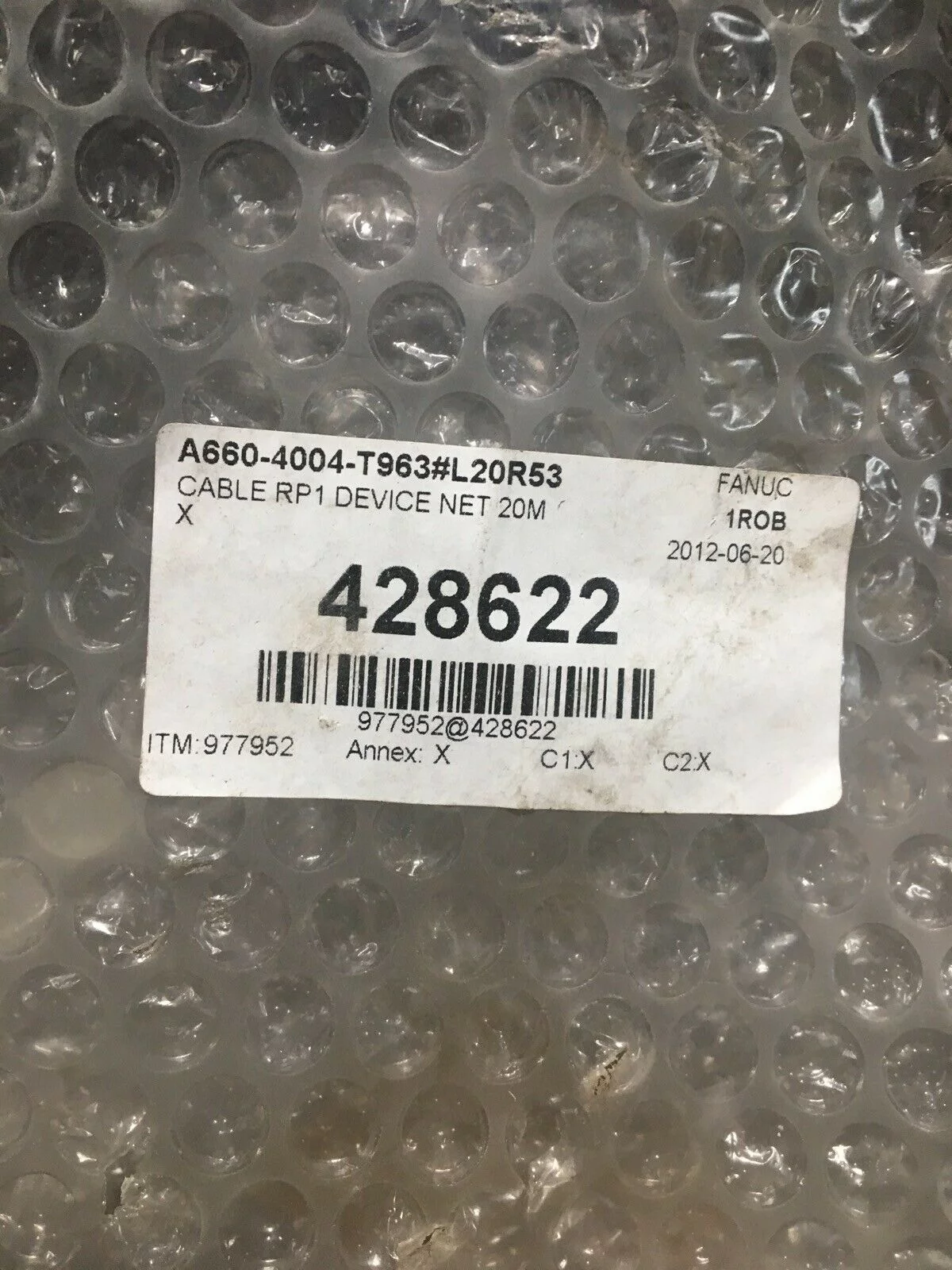 FANUC A660-4004-T963#L20R53 CABLE RP1 DEVICE NET 20M - Image 5