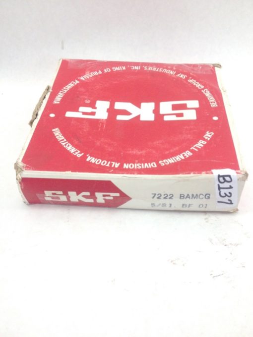 SKF 7222 BAMCG ANGULAR CONTACT BALL BEARING (B137) 1