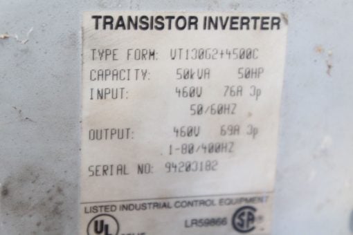 Toshiba Transistor Inverter Type: VT30G2+4500C *reman* (P25) 7