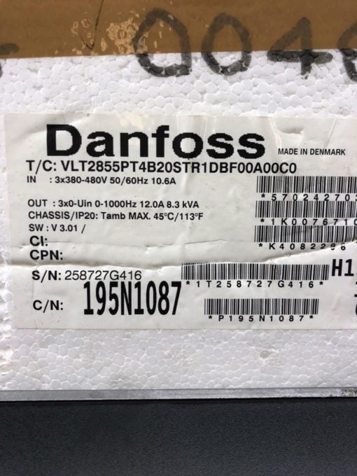 NEW IN BOX DANFOSS 195N1087 VLT2855PT4B20STR1DBF00A00C0 VLT 2800 DRIVE (B424) 2