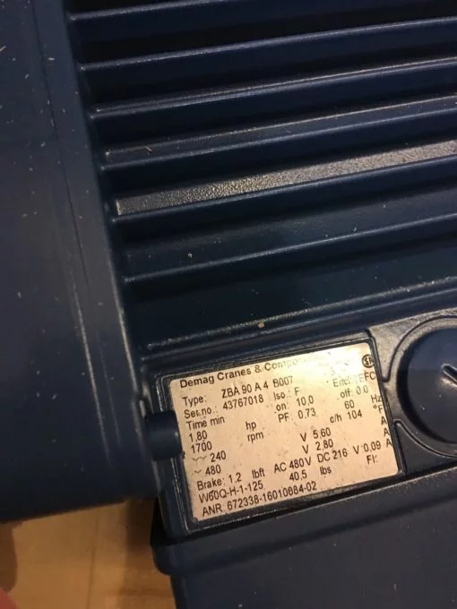 NEW DEMAG ZBA90A4 B007 MOTOR, 1