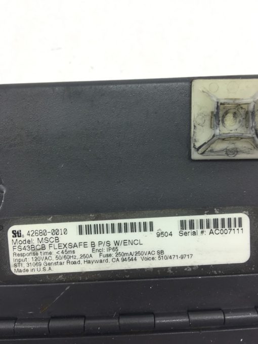 STI 42680-0010 MODEL MSCB FS43BCB FLEXSAFE B P/SÂ LIGHT CURTAIN CONTROLLER, B363 2