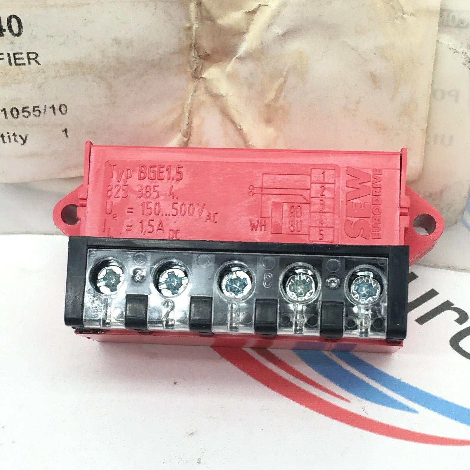 SEW EURODRIVE BGE1.5 825.385.4 BRAKE RECTIFIER, KONECRANES 75U40 - Image 4