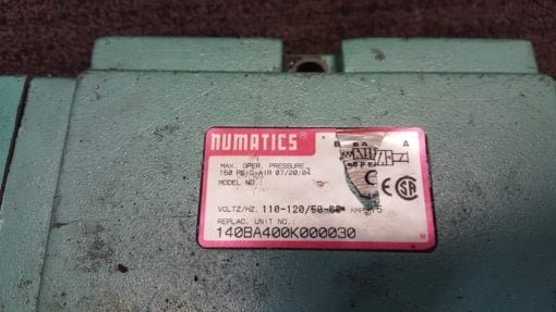 NUMATICS 140BA400K000030 120V-AC SOLENOID VALVE *USED* (B195) 2