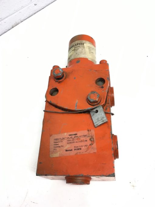 USED MARINE ALUMINIUM HV179S3 36928 FREE FLOAT VALVE, FAST SHIPPING, (B278) 1