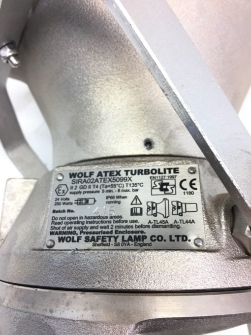 NEW IN BOX Wolf A-TL45AÂ Atex Turbolite Safety Light, FLOOD LIGHT, (B279)Â  2