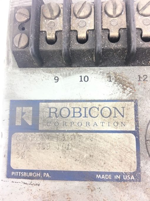 USED GREAT CONDITION ROBICON 359-105 3 PHASE CURRENT LIMIT, FAST SHIPPING! B352 2