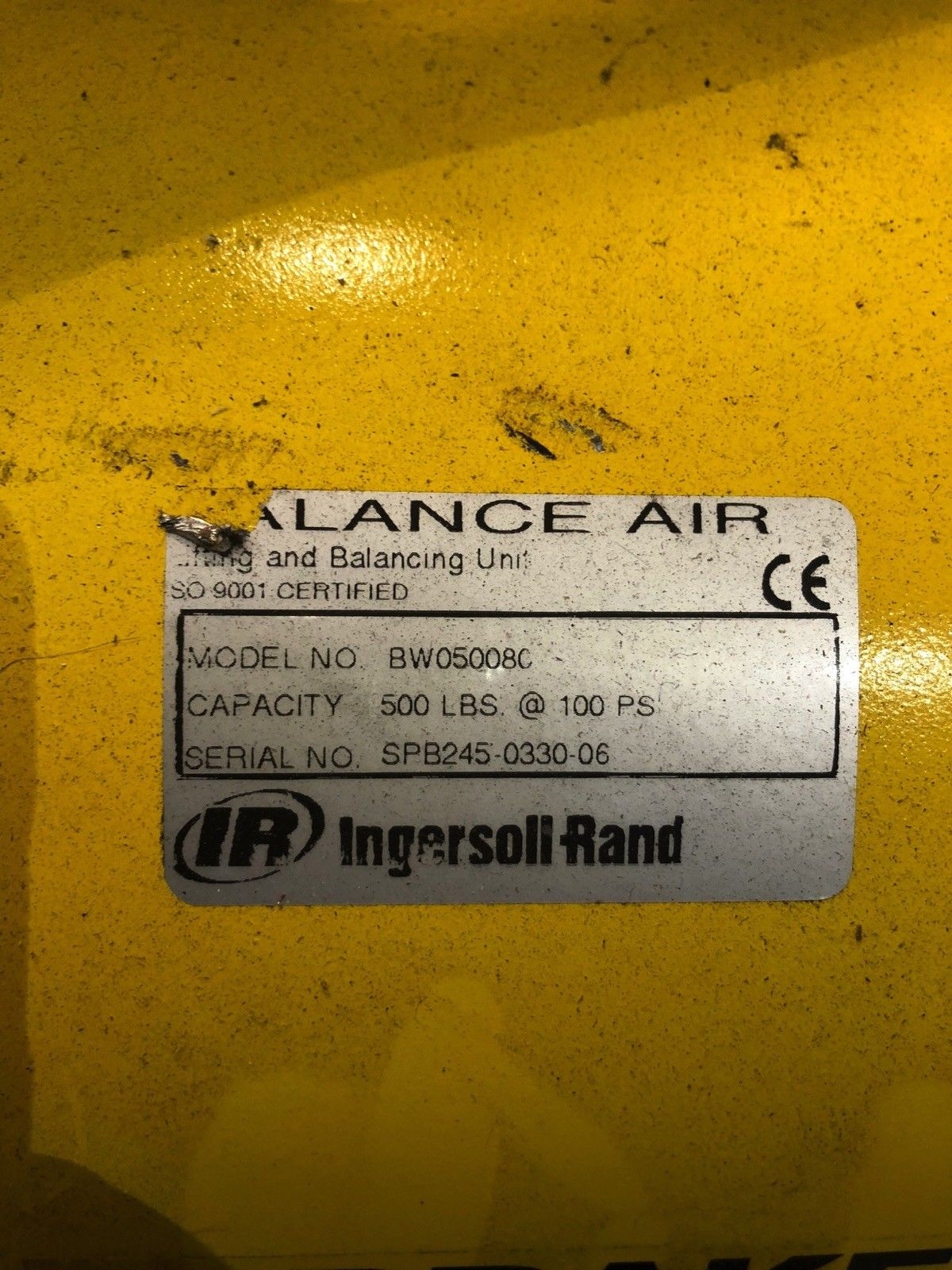 Ingersoll Rand Air Balancer Brake BW050080 500 LBS, 100 PSI, FAST SHIP! (NP17) 2