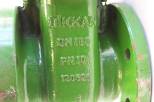 Dikkan 4″ DN109 PN10 120625 100MM Gate valve Non-rise stem GREEN *NEW* (Connex) 2